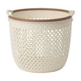 thumbnail image 1 of OCCOA Portable Dirty Clothes Basket for Bathroom, 7.7x5.5 Inch Hollow Plastic Laundry Basket for Towels Bedding Toiletries, Small Storage Rack for Bedroom ,Coffee, 1 of 6