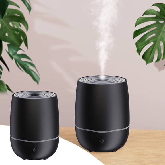 OCCOA Portable Noiseless Aroma Diffuser with 36dB Quiet Operation, 200ml Cool Mist Humidifier for Home Office, Auto Shut Off Oil Diffuser with LED Light,Black
