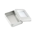 thumbnail image 1 of OCCOA Rectangular Tin Storage Box with Clear Window Lid 3.46x2.36x0.71in, Portable Metal Organizer for Jewelry Press-On Nails, Multi-Purpose Storage Case, C, 1 of 5