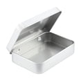 thumbnail image 1 of OCCOA Rectangular Tin Storage Box with Clear Window Lid 3.46x2.36x0.71in, Portable Metal Organizer for Jewelry Press-On Nails, Multi-Purpose Storage Case, A, 1 of 6