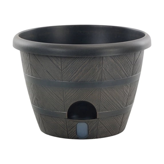 OCCOA Self-Watering Barrel-Style Planter Thickened Double-Layer, Plastic Flower Pot with Water Reservoir, Home Decor Succulent Planter, Multicolor