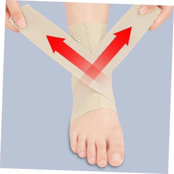 OCCOA Silicone Ankle Brace Stabilizer 1PCS, Joint Support for Sprain Prevention Ligament Injury Recovery, Breathable Sports Ankle Guard, Beige