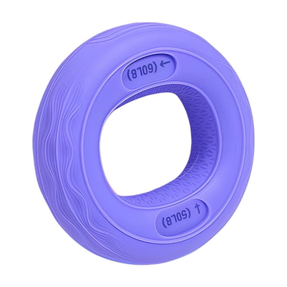 OCCOA Silicone Grip Strength Rings Hand Exerciser Forearm Finger Trainer with 6 Resistance Levels for Stress Relief Rehabilitation Fitness Portable Travel, Purple