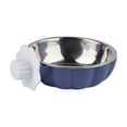 thumbnail image 1 of OCCOA Stainless Hanging Pet Bowl for Crate Cage Feeder, Adjustable Hook On Water Food Bowl for Dogs Cats, Spatter Proof Removable Easy Clean, Blue, 1 of 6