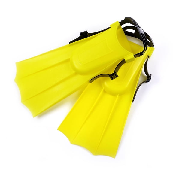 OCCOA Swimming Fins Snorkeling Training Fins, Short Blade Swim Fins, Soft Comfortable Pool Accessory, Yellow