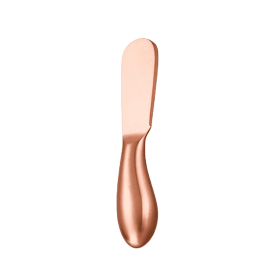 OCCOA Titanium Stainless Steel Spreader Knife Ergonomic Handle, Cream Cheese Butter Spreading Tool for Kitchen Breakfast, Charcuterie Board Tableware, Rose Gold