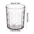 thumbnail image 1 of OCCOA Transparent Mouthwash Cup with Wide Thickened Design, 300ml Rattan Woven Bar Wine Glass for Couple Bathroom and Kitchen Drinking Use, Gray, 1 of 6