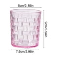 thumbnail image 1 of OCCOA Transparent Mouthwash Cup with Wide Thickened Design, 300ml Rattan Woven Bar Wine Glass for Couple Bathroom and Kitchen Drinking Use, Pink, 1 of 6