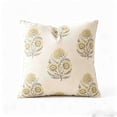 thumbnail image 1 of OCCOA Vintage Floral Print Throw Pillow Cover, Soft Linen Cushion Case for Sofa Couch Bed, 4 Colors Neutral Farmhouse Home Decor, Yellow, 1 of 7