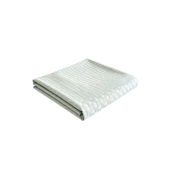 OCCOA Waffle Weave Fitted Sheet Singles Soft Breathable, Deep Pocket Cotton Feel Mattress Cover All Season, Wrinkle Free Bedding 47x91in, Light Blue