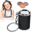 thumbnail image 1 of OCCOKO 2-in-1 Metal Coin Storage Keychain, Portable US Quarter/Dime Holder with Click Action, Pocket Change Organizer Alloy Key Ring for Daily Use, B, 1 of 8