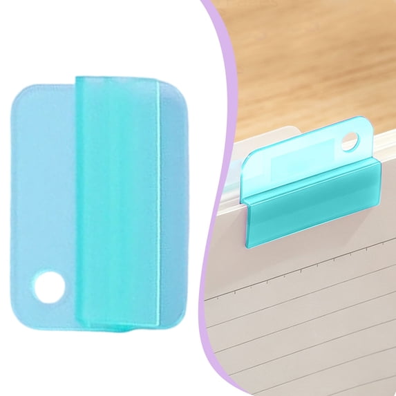 OCCOKO Colored PP Plastic Index Page Clips Removable Index Tabs Dividers Loose Notebook Page Markers Reusable File Index Clips Bookmarks For Students Document Classification, Light Blue