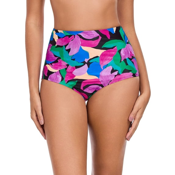 OCEAN BLUES Women's High Waisted Bikini Bottom Bathing Suit Bottom Size S