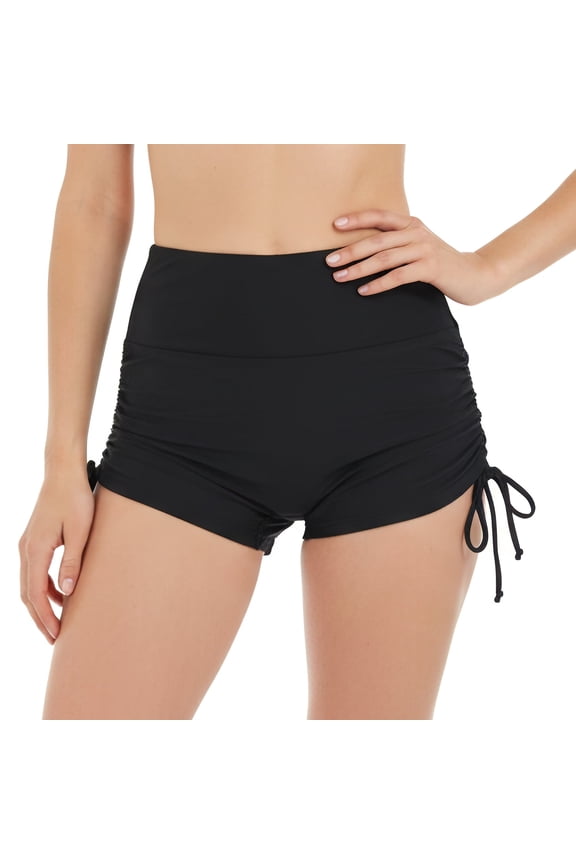 Women's Swim Shorts High Waisted Bathing Suit Bottoms Swimsuit Boy Shorts Swimwear Bikini Board Shorts Size S