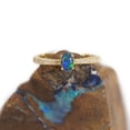 thumbnail image 1 of OCEAN FLAME 18KT GOLD PLATED AUSTRALIAN BLACK OPAL RING, 1 of 4