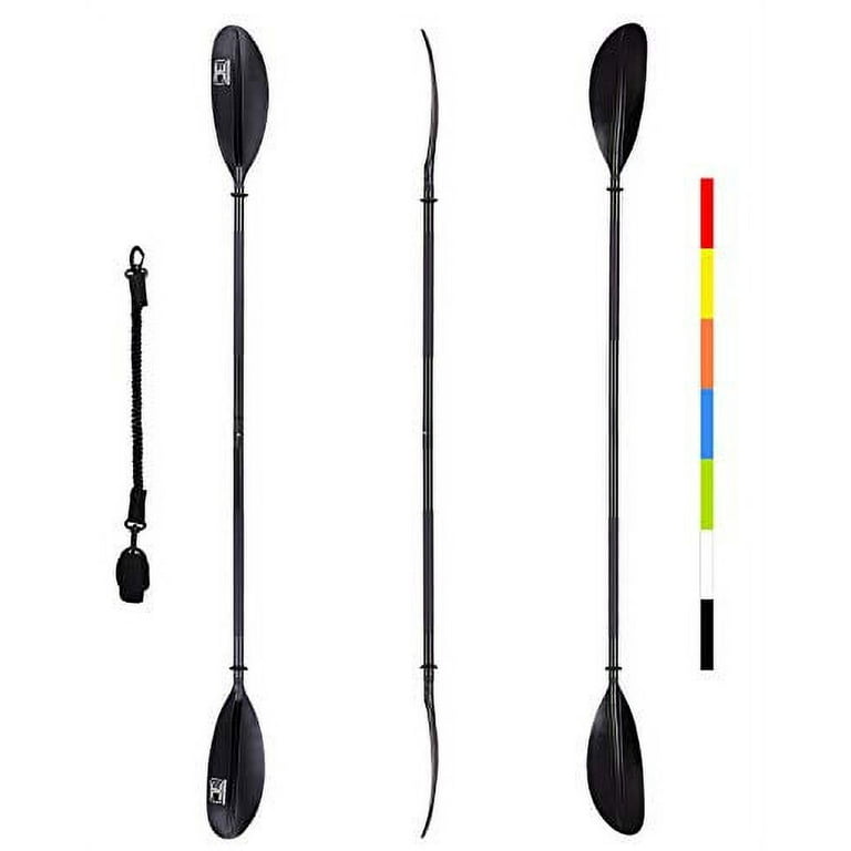 OCEANBROAD Kayak Paddle 230cm/90.5in Alloy Shaft Kayaking Boating Oar with  Paddle Leash 1 Paddle