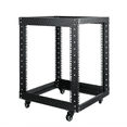 thumbnail image 1 of OCEANHUG 12U Server Rack Open Frame with Casters 4 Post  19-inch Data Rack Network Rack Cabinet Heavy Duty Black, 1 of 5
