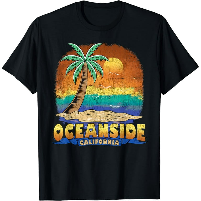 Oceanside Souvenir Retro California Men Women Kids Tee Shirt