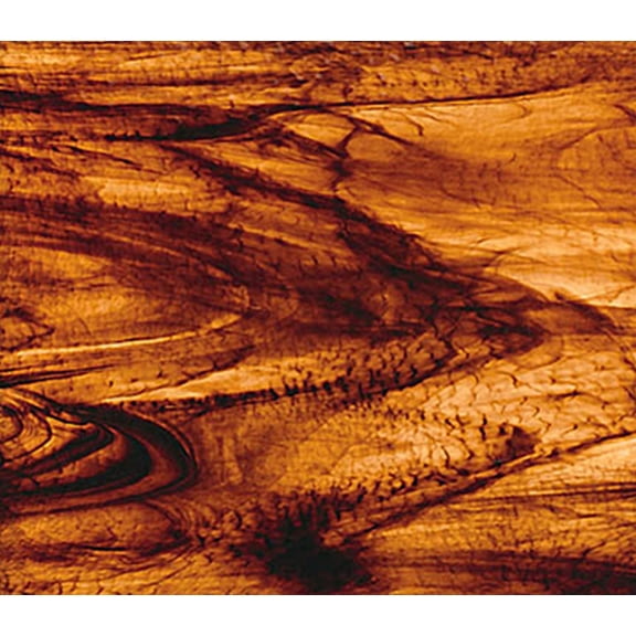 OCEANSIDE STAINED/FUSING GLASS SHEETS - BROWN/GOLD STREAKY GRANITE FUS (Large 12" x 16")