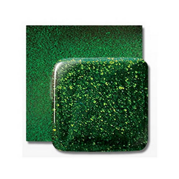 OCEANSIDE STAINED/FUSING GLASS SHEETS - GREEN AVENTURINE FUSIBLE (Small 8" x 12")