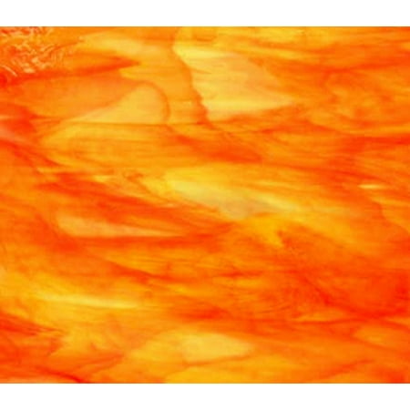 OCEANSIDE STAINED/FUSING GLASS SHEETS - INFERNO PEARL OPAL MIX FUSIBLE (Large 12" x 16")