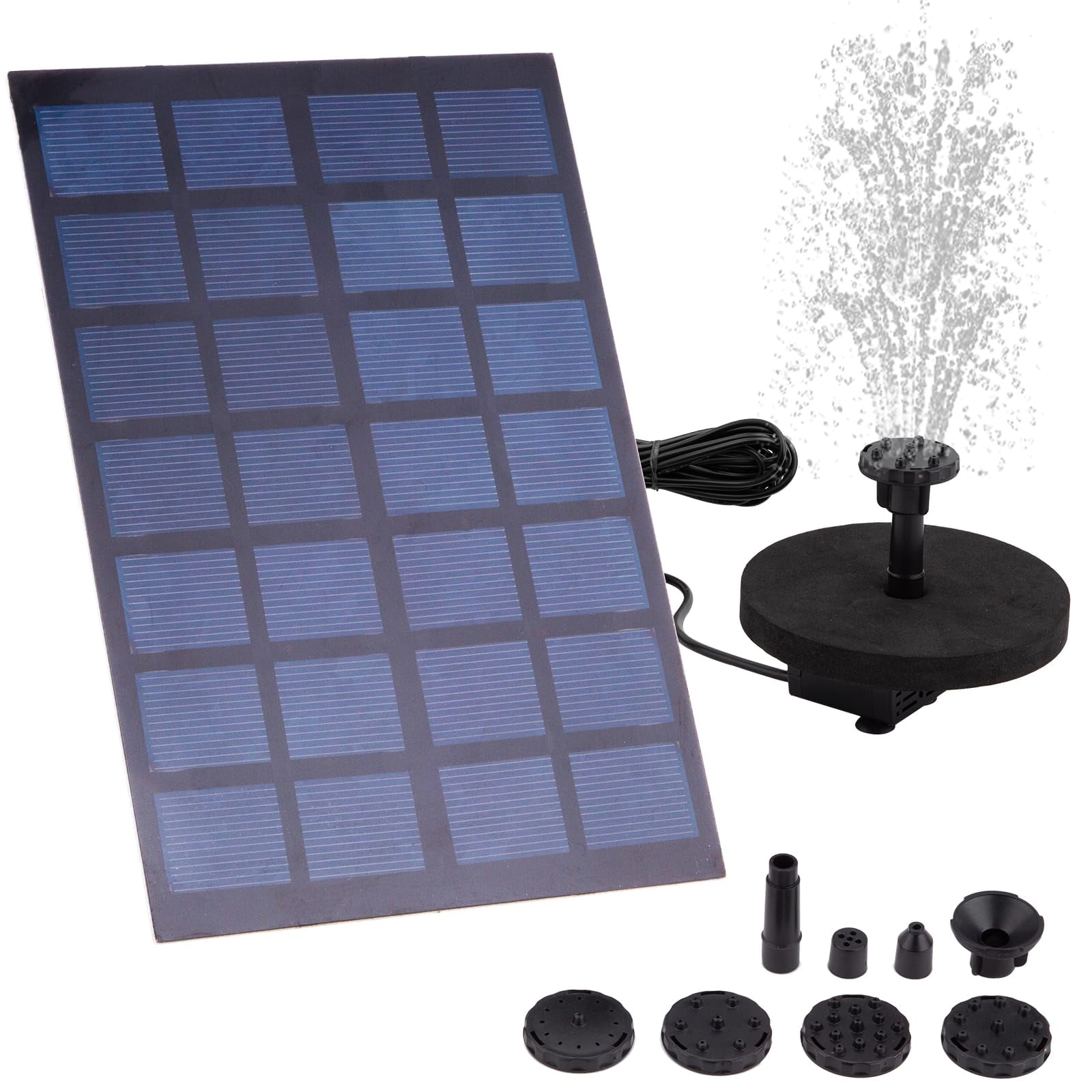 OCGIG Solar Water Pump Kit, 2.5W Outdoor Solar Powered Water Fountain