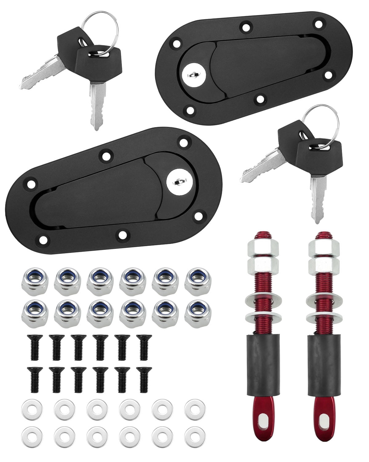 OCHIKI Flush Hood Latch and Pin Kit, Universal Car Engine Quick