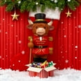 thumbnail image 1 of OCHINE Christmas Decorations Nutcracker Highland Cow Resin Figurines for Christmas Farmhouse Tiered Tray Tabletop Decor, 1 of 6