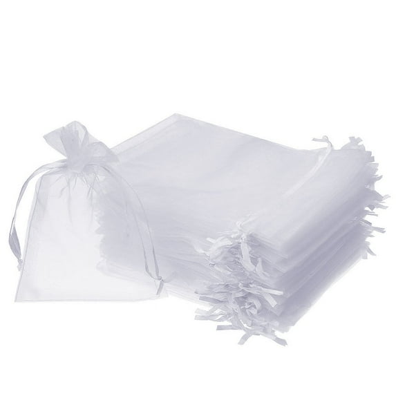 OCHINE Ease of use Gift Bags, 9cm x 7cm, Organza, Clear, 100 Count