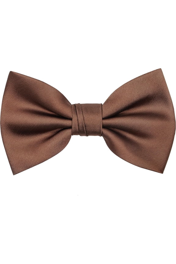 Mens Pre-tied Solid Bowtie Adjustable Formal Tuxedo Bow Tie for Wedding Party