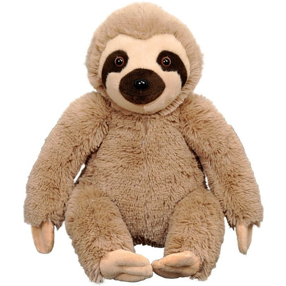 OCINAPALS 11" Plush Sitting Three Toed Sloth, Soft Fur and Beady Eyes