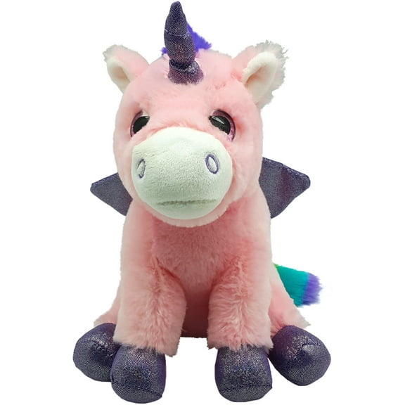 OCINAPALS 9" Pink Unicorn with Rainbow Mane & Tail