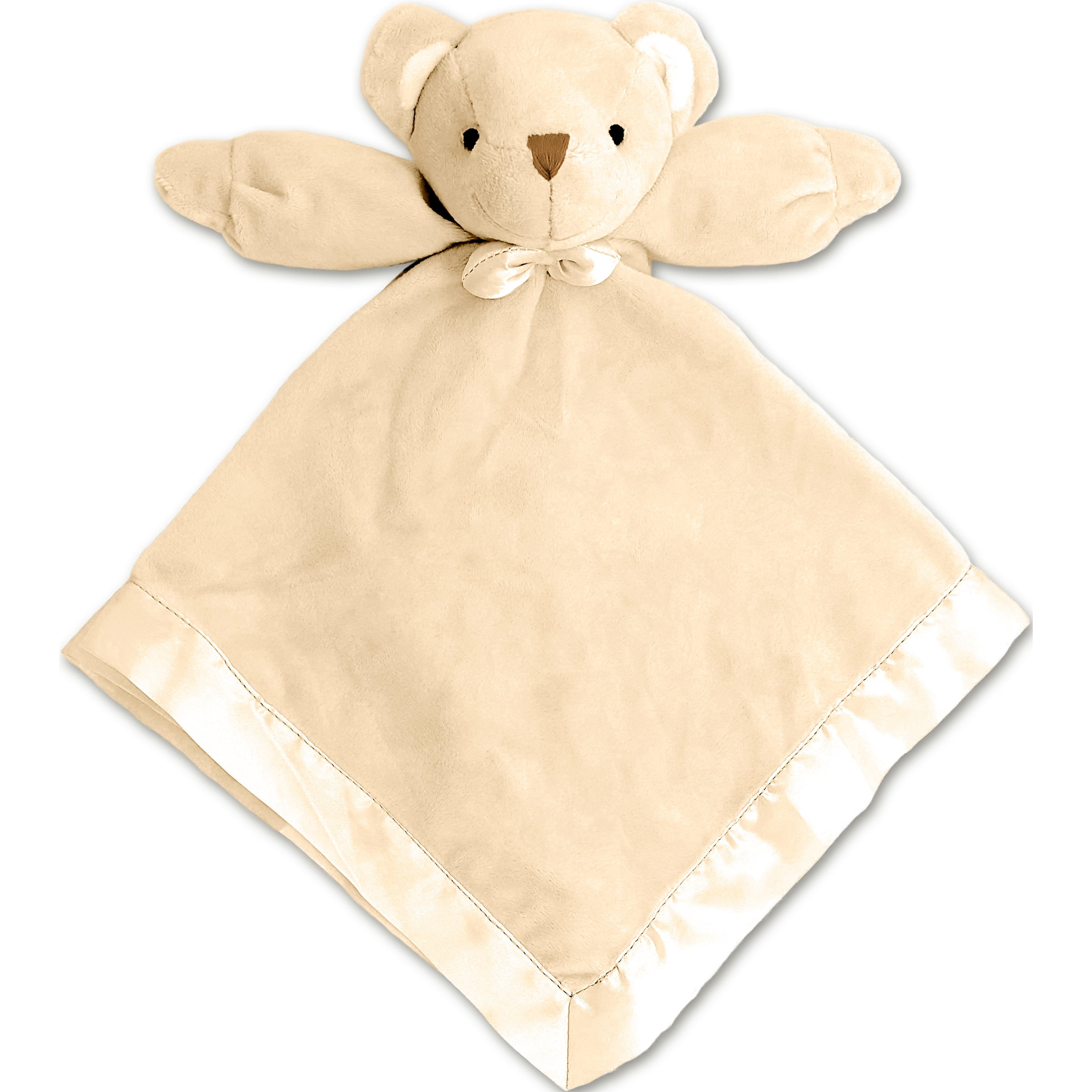 OCINAPALS Plush Pink Bear Baby Lovey, Security Blanket, 18