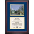 thumbnail image 1 of OCM Diploma Frame for Buena Vista University, Navy/Yellow Mat with Schaller Chapel Photograph, 24" x 17", 1 of 5