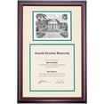 thumbnail image 1 of OCM Diploma Frame for Coastal Carolina University, Ivory/Teal Mat with Atheneum Pen & Ink, 27" x 20", 1 of 5