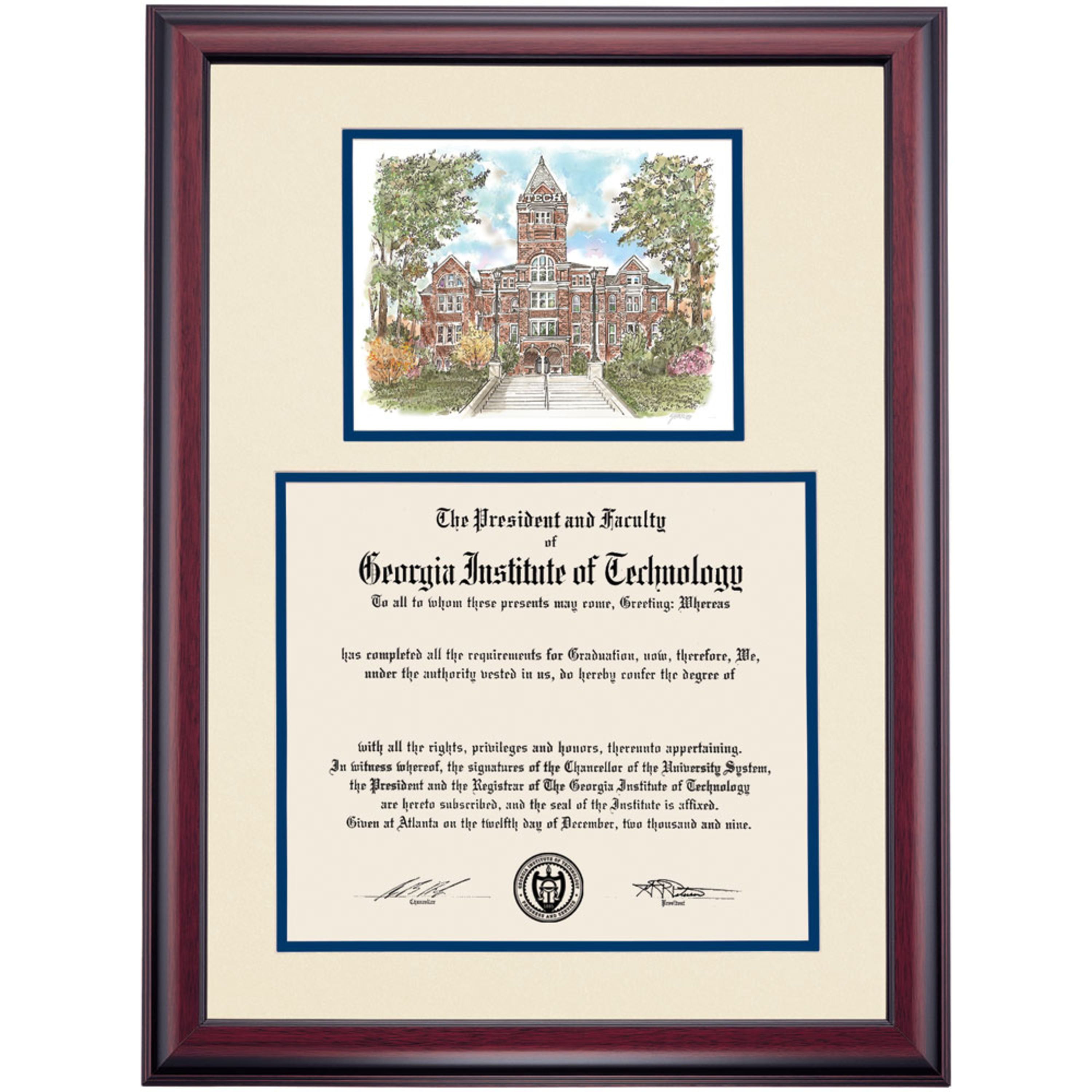 Georgia Tech Diploma Frame