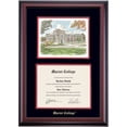 thumbnail image 1 of OCM Diploma Frame for Marist College, Black/Cherry Mat with Hancock Building Watercolor,, 1 of 5