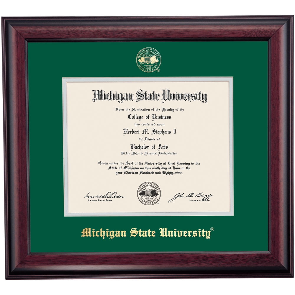 OCM Diploma Frame for Michigan State University MSU, 16" x 18" Diploma