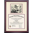 thumbnail image 1 of OCM Diploma Frame for U of Maryland, Baltimore County UMBC, Ivory/Maroon Mat with Albin O. Kuhn Library Pen & Ink, 27" x 20", 1 of 5