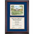 thumbnail image 1 of OCM Diploma Frame for University of Illinois at Urbana-Champaign UIUC, Navy/Orange Mat with Aerial View of the Quad Watercolor, 24" x 17", 1 of 5