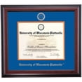 thumbnail image 1 of OCM Diploma Frame for University of Wisconsin-Platteville, 16" x 18" Diploma Certificates Frame, Embossed Royal Blue/Orange Mat, 1 of 5