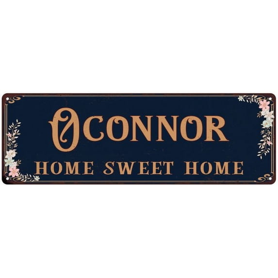 OCONNOR Home Sweet Home Victorian Look Gift 6x18 Metal Sign 206180046697