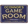 thumbnail image 1 of OCONNOR'S Blue Game Room Sign Metal 8 x 12 High Gloss Metal 208120002331, 1 of 1
