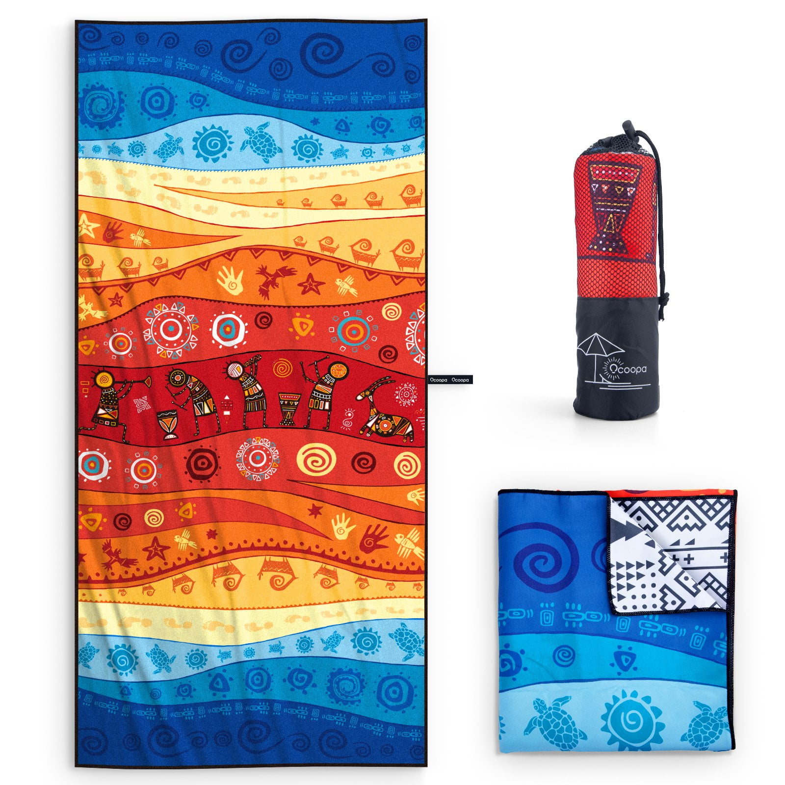 OCOOPA Diveblues 71"x 32" Microfiber Beach Towel, Extra Large Fast Dry