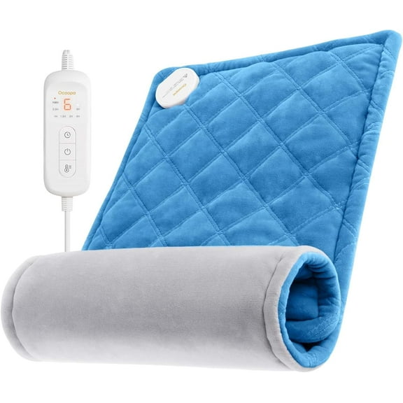 OCOOPA Graphene Heating Pad, First-Ever 8-Layer Ultra Rapid Heat,6-Hour Timer, 12"x24" Electric Heating Pad for Neck Back Shoulder Relief and Cramps