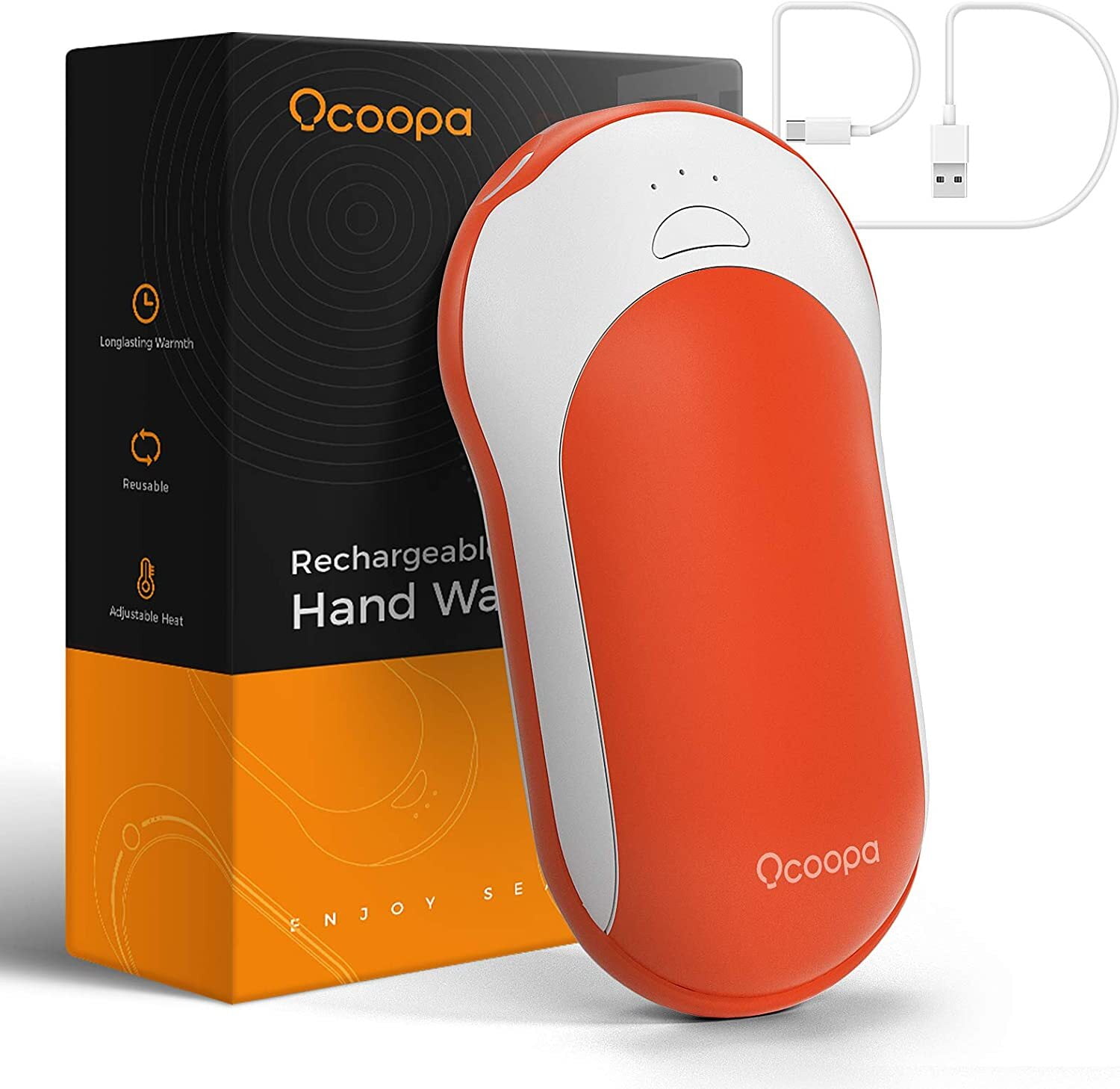OCOOPA Hand Warmers Rechargeable 2 in 1, Magnetic Electric Handwarmer, 16  Hrs
