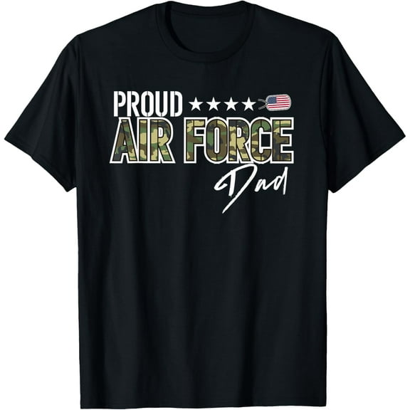OCP Proud Air Force Dad T-ShirtMen's and women's gift, black and white T-shirt, size: Extra large S-4XL