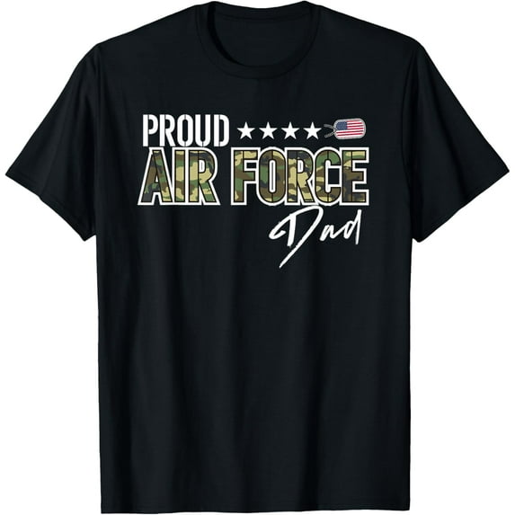OCP Proud Air Force Dad T-ShirtMen's and women's gift, black and white T-shirt, size: Extra large S-4XL