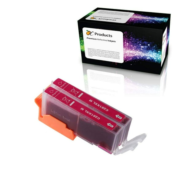 OCProducts Compatible Ink Cartridge Replacement 2 pack for Canon CLI-281 CLI-281XXL Ink Cartridge 2 Pack for PIXMA TR7520 TR8520 TS702 TS6120 TS6220 TS8120 TS9120 (Magenta)