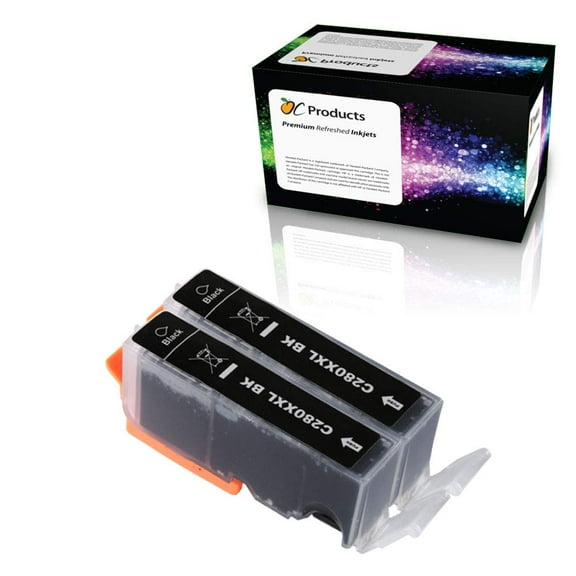 OCProducts Compatible Ink Cartridge Replacement 2 pack for Canon PGI-280 PGI-280XXL Ink Cartridge 2 Pack for PIXMA TR7520 TR8520 TS702 TS6120 TS6220 TS8120 TS9120 (Big Black)